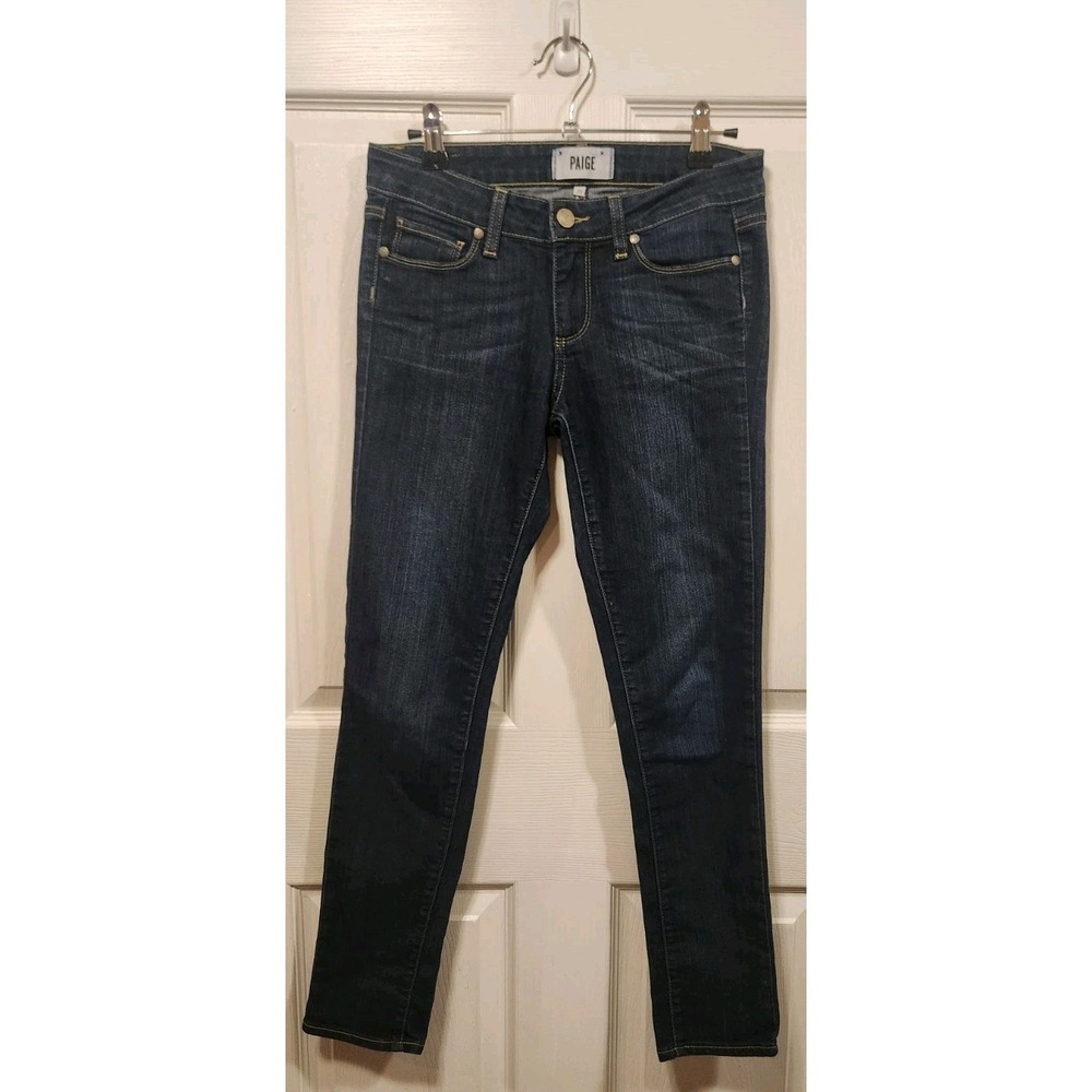 Paige Womens Jeans Size 25 Peg Ankle Skinny Blue Denim Dark‎ Wash, EUC